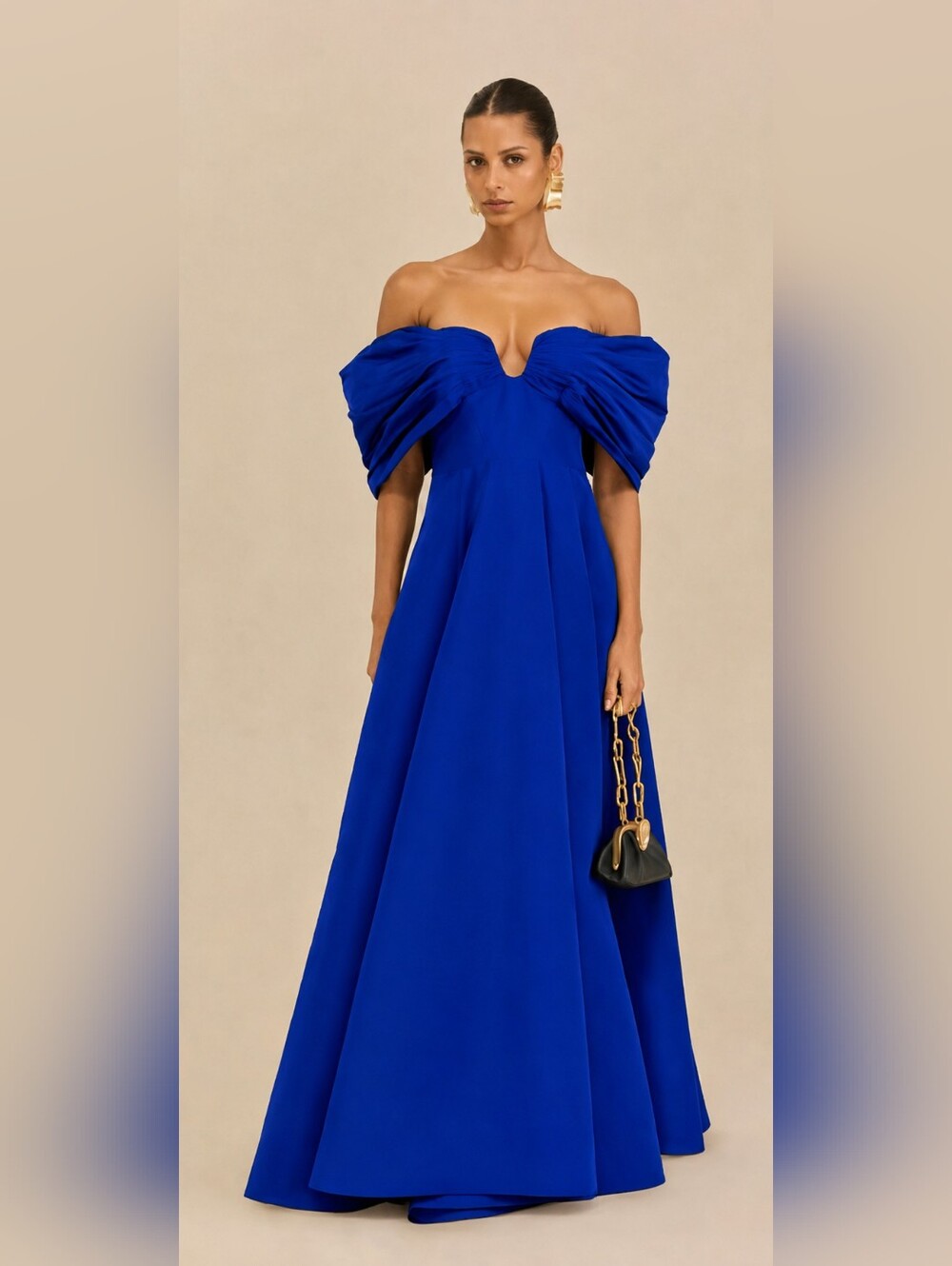 Cult Gaia AVIVA Gown In Canal Blue Xs/US2